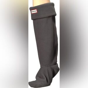 HUNTER RAIN BOOT SHAPE DARK GRAY STOCKINGS FLEECE INSERTS Sz MED